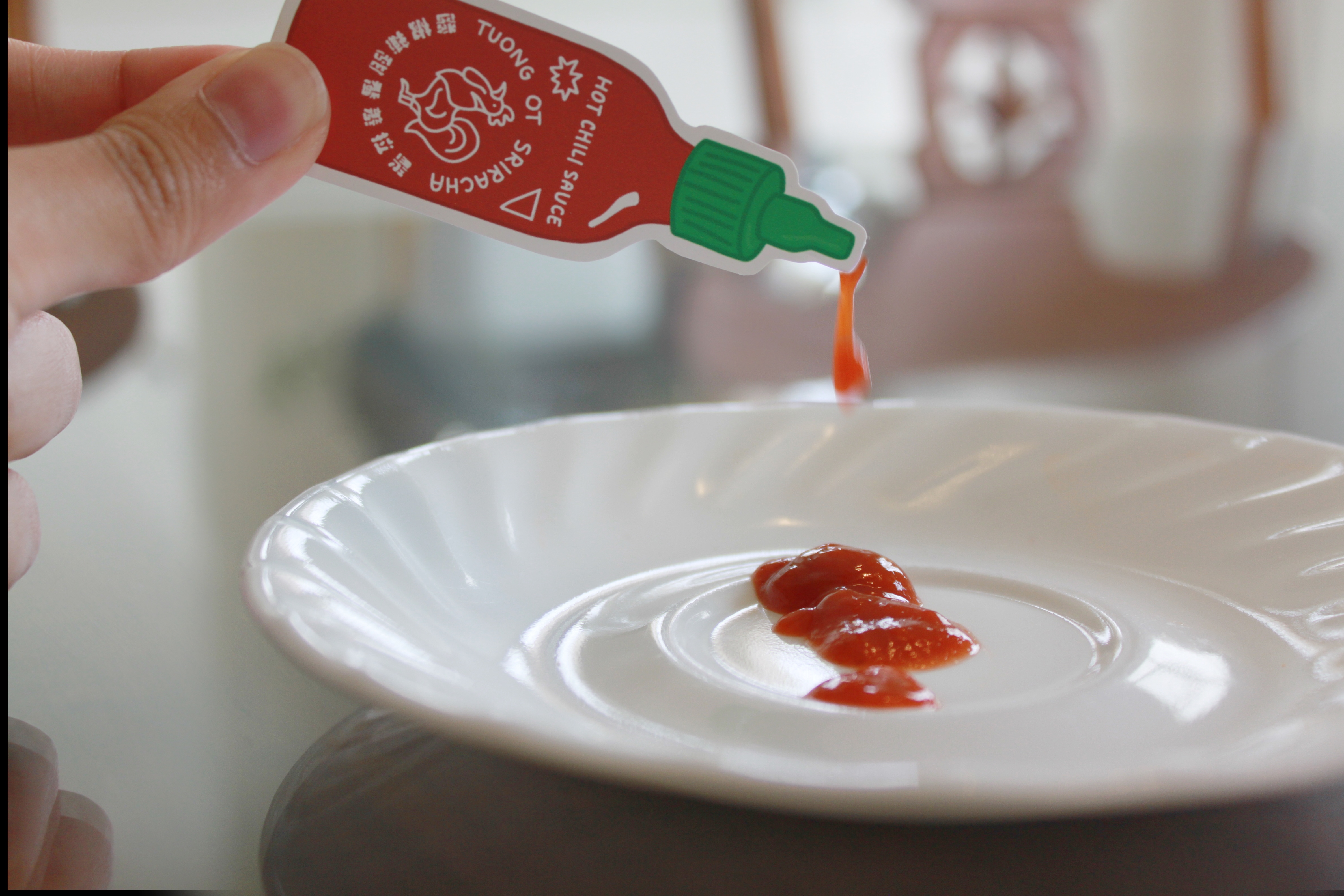 Sriracha Pour Art
